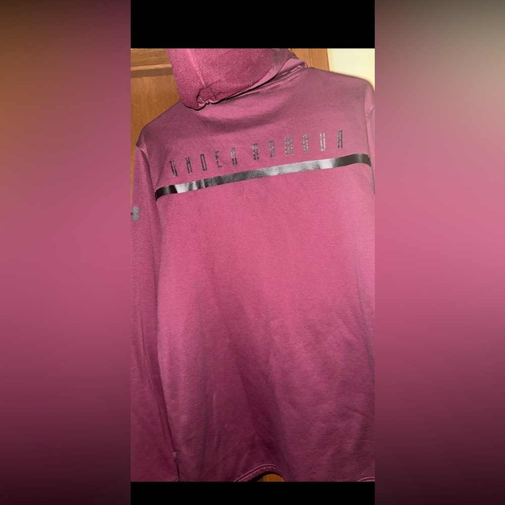 Maroon under armor zip up jacket